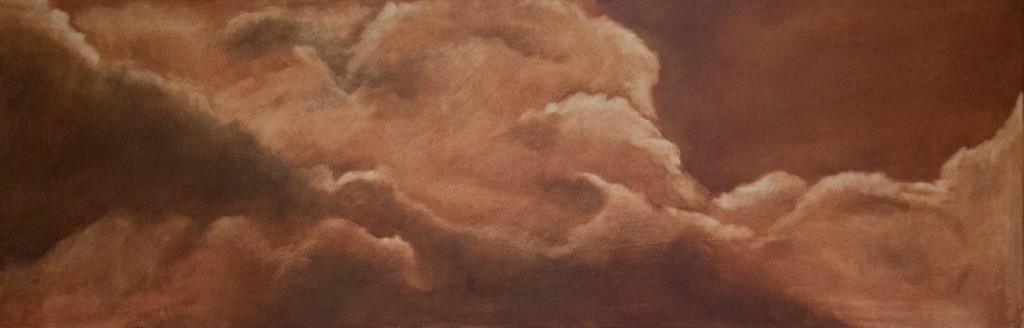 in the clouds - burnt sienna underpainting
